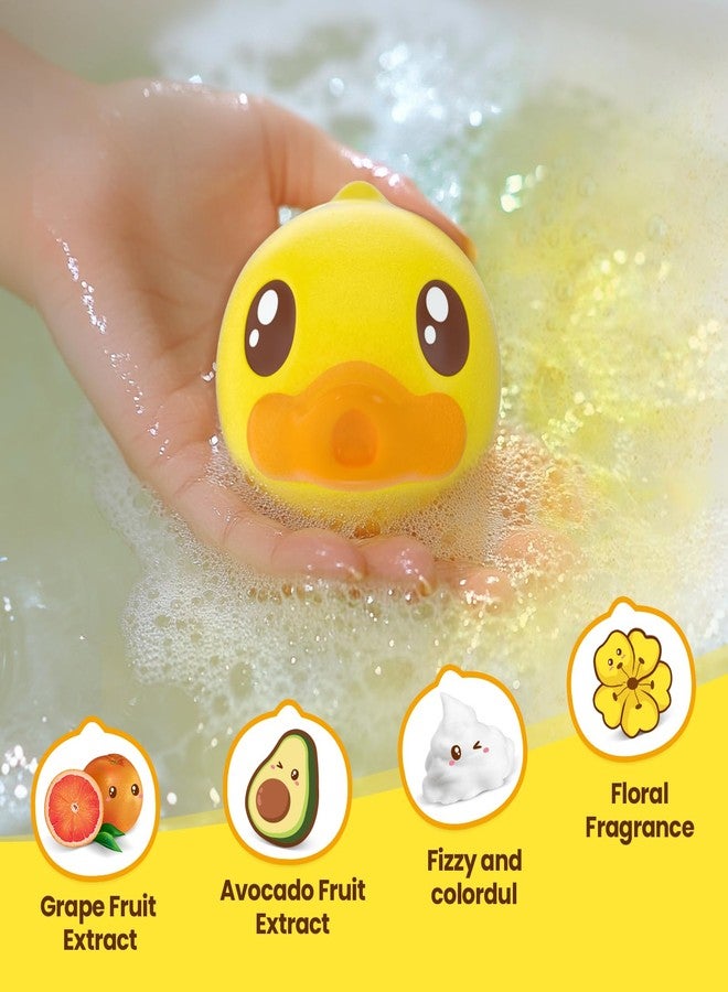 PURITY BABE Bath Bombs for Kids Gift Box, Cute Yellow B Duck Bubble Animal Bath Bomb for Toddler, Large Lush Bathbombs Kit for Children Relaxing Spa Day Easter Birthday Halloween Christmas - Image 2