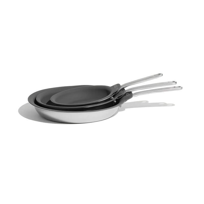 Madein Made In Cookware | 3 Piece Set (Includes 8",10",12") Frying Pan Protectors | Graphite | Molded Silicone | Dishwasher Safe - Image 2