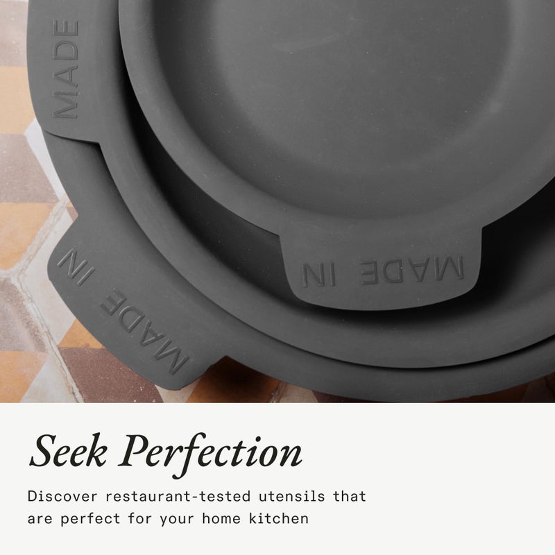 Madein Made In Cookware | 3 Piece Set (Includes 8",10",12") Frying Pan Protectors | Graphite | Molded Silicone | Dishwasher Safe - Image 4