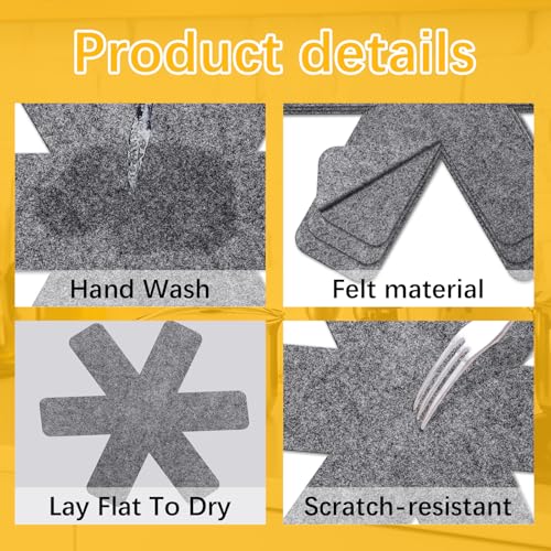 Anpuimult Pan Protectors for Stacking,Set of 18 and 3 Different Size, pan separators Protectors,Pot Protectors Stacking,Pot Pads Anti-Slip to Avoid Scratching or Marring When Stacking - Image 5