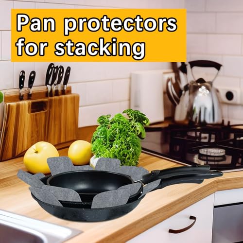 Anpuimult Pan Protectors for Stacking,Set of 18 and 3 Different Size, pan separators Protectors,Pot Protectors Stacking,Pot Pads Anti-Slip to Avoid Scratching or Marring When Stacking - Image 3