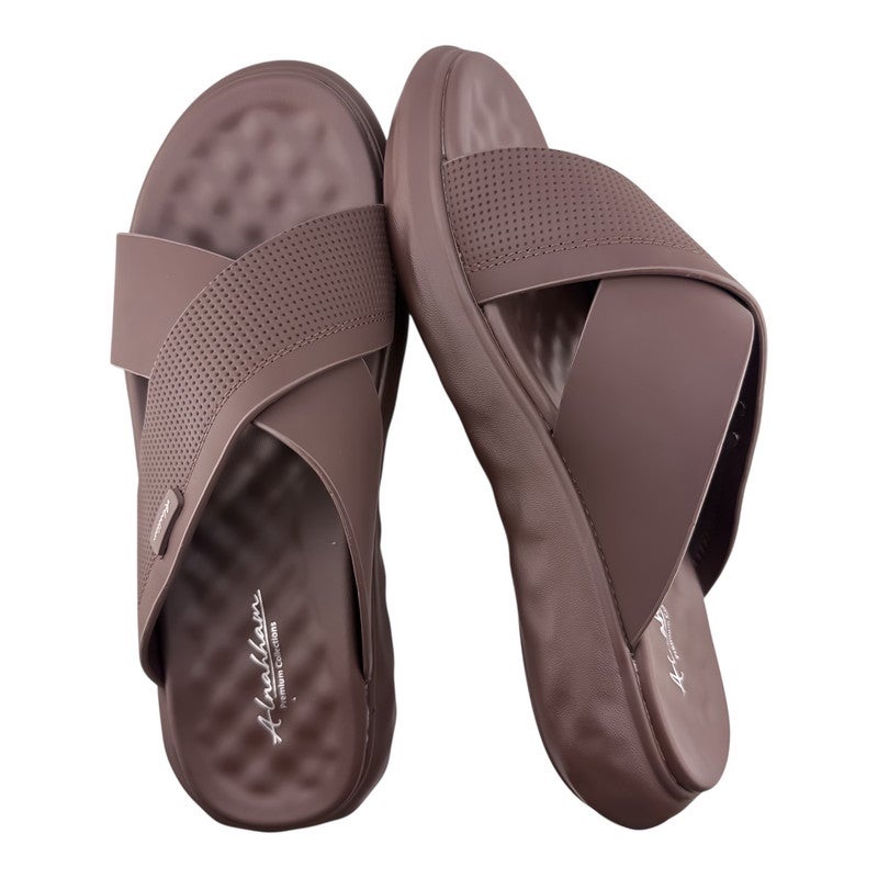 إيت صندل عربي يدوي الصنع للرجال من AET | شبشب رجالي خارجي | شبشب مفتوح من الأمام للاستخدام اليومي | جلد عربي أصلي مع ابزيم| تصميم عربي جديد | نعل داخلي بألوان مختلفه| مريح وخفيف الوزن - Image 2