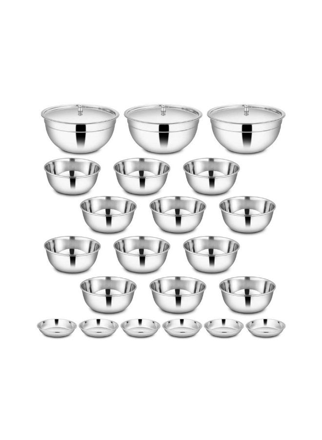 Shri & Sam Stainless Steel Dinner Set Shagun (46 Pcs Set) - Image 2