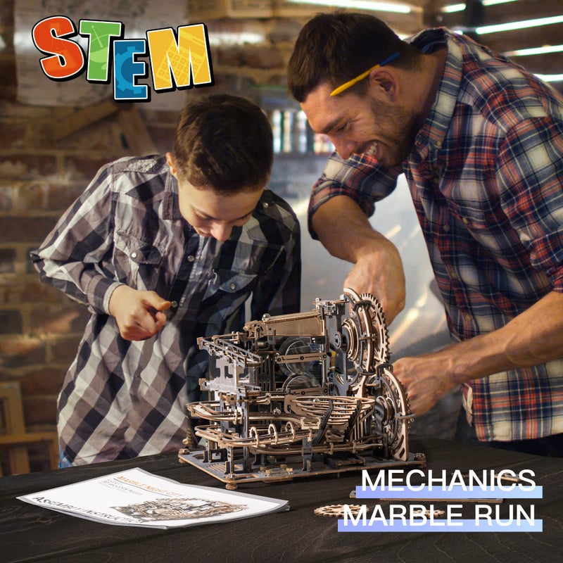 ROBOTIME 3D Puzzles Marble Run - LGA01 Marble Night City Wooden Model to Build - Model Building Kits for Adults - Image 2