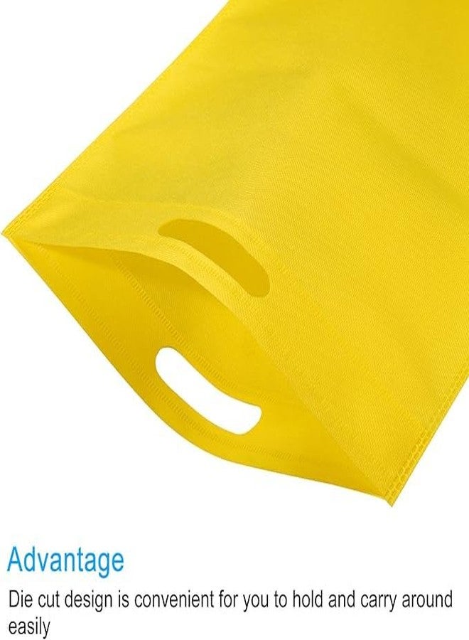 V4L Yellow Color D-Cut Cloth Carry Bag, Handle Bag, Shopping Bag, Daily Use Bag, Gift Bag Size 16X20, PACK OF 100 - Image 4