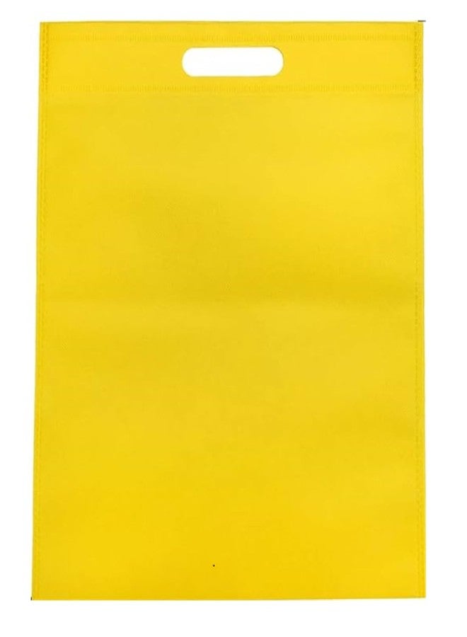 V4L Yellow Color D-Cut Cloth Carry Bag, Handle Bag, Shopping Bag, Daily Use Bag, Gift Bag Size 16X20, PACK OF 100 - Image 3