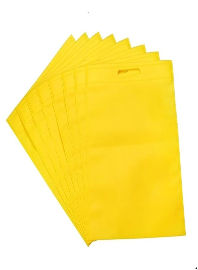 V4L Yellow Color D-Cut Cloth Carry Bag, Handle Bag, Shopping Bag, Daily Use Bag, Gift Bag Size 16X20, PACK OF 100 - Image 5