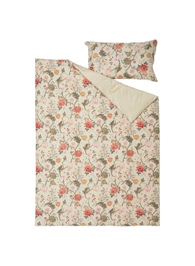 Green Tiger Duvet cover and pillowcase, light grey-beige/multicolour, 150x200/50x80 cm - Image 5