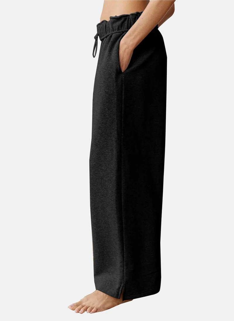 يونيكي Black Plain Casual Trouser
