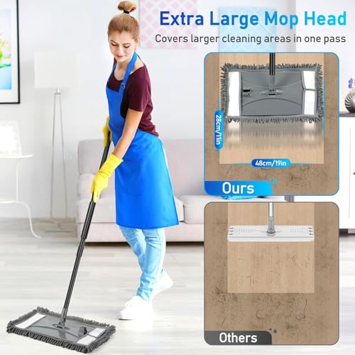 VOUBIEN Wall Cleaner Mop with Long Handle, Wall Dust Cleaning Mop for Washing Walls with 2 Microfiber Reusable Pads,Floor Dry Wet Dust Mops for Wall Washer, Floor,Ceiling Cleaner - Image 4