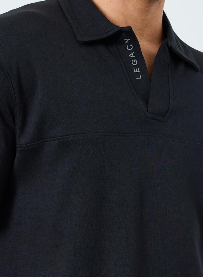 ستايلي تيشيرت بولو سادة قصة مريحة - Image 3