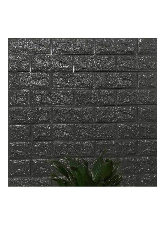 3D Brick Waterproof Wall Stickers Grey 70x77cm - Image 3