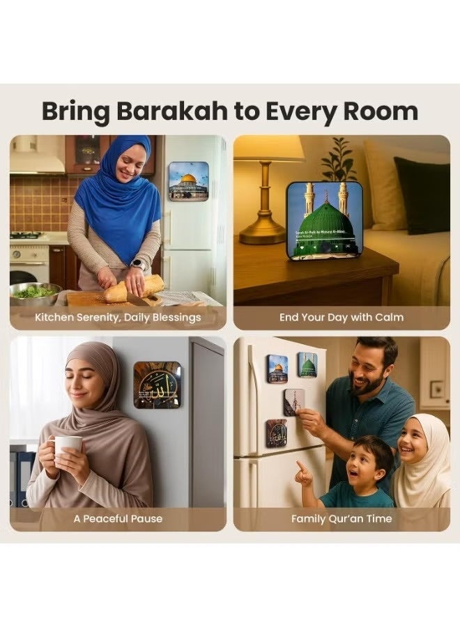 Fridge Magnet with Preloaded Islamic Recitations Audio Player, USB-C Rechargeable, Touch Control - Image 5
