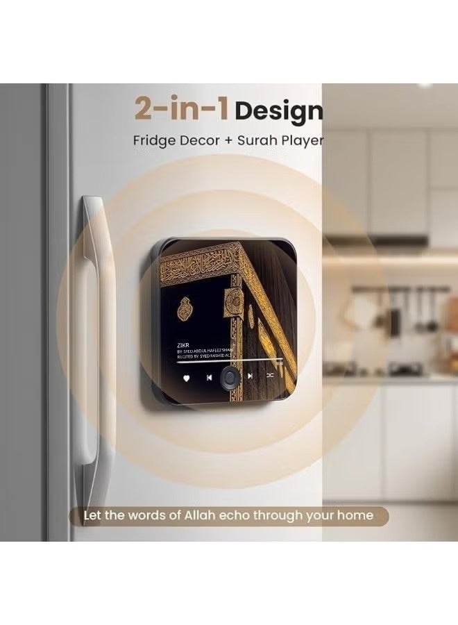 Fridge Magnet with Preloaded Islamic Recitations Audio Player, USB-C Rechargeable, Touch Control - Image 2