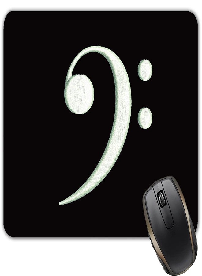 Bass Clef Music Inspired Gift Mouse Pad Mat Mousepad 8.6 X 7.1 in - Image 1
