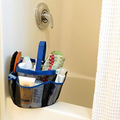 ONTRIP ONTRIP Hanging Toiletry Bag and Bath Organizer Shower Caddy with 8 Storage Compartments (Blue) - Image 4