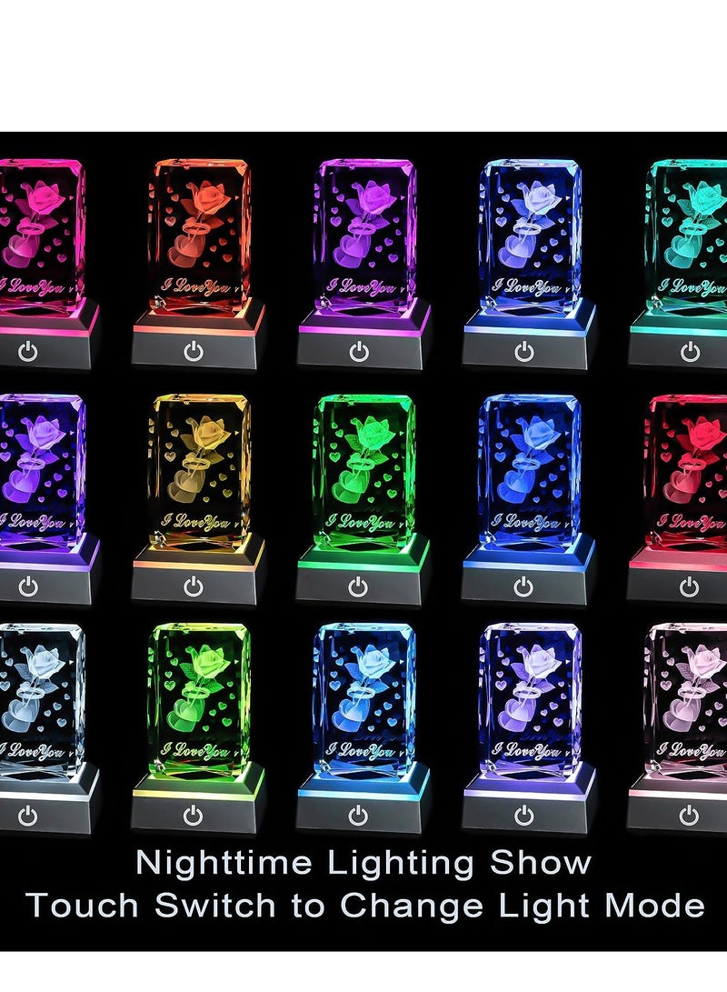 RARELY زهرة اصطناعية ملونة هدية LED ضوء إلى الأبد هدايا عيد ميلاد للنساء من الجدة والزوجة والأخت - Image 2