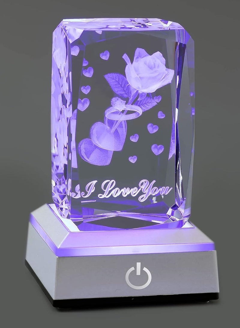 RARELY زهرة اصطناعية ملونة هدية LED ضوء إلى الأبد هدايا عيد ميلاد للنساء من الجدة والزوجة والأخت - Image 5