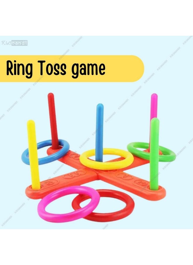 Kids Mandi Kids Mandi 13 Pc Ring Toss Game | Indoor/Outdoor Family Fun Ring Target Game | Activity for Kids  - Image 2