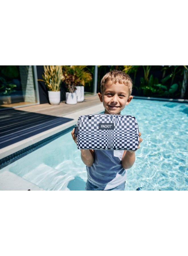 PACKIT PackIt Freezable Classic Lunch Box, Checked Out, Built with EcoFreeze Technology, Collapsible, Reusable, Zip Closure With Zip Front Pocket and Buckle Handle, Perfect for School Lunches  - Image 4