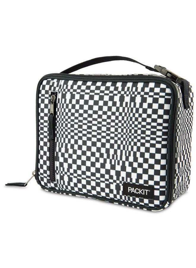 PACKIT PackIt Freezable Classic Lunch Box, Checked Out, Built with EcoFreeze Technology, Collapsible, Reusable, Zip Closure With Zip Front Pocket and Buckle Handle, Perfect for School Lunches  - Image 1