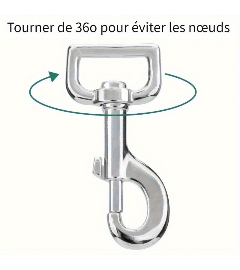 مجموعة خطاطيف سريعة الدوران 360 درجة ثقيلة الواجب مكونة من 6 قطع لرباط الكلب والحقيبة الظهر - Image 3