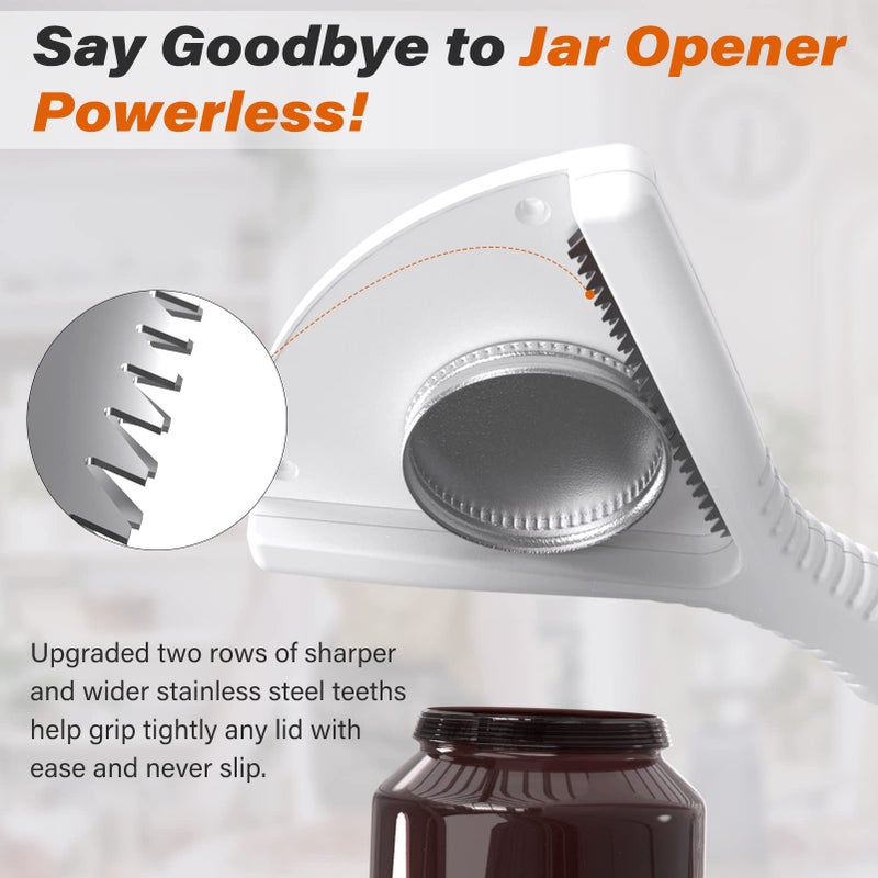 ReneeChef Jar Opener For Weak Hands  Dual Usage | Easy Grip Jar Opener & Under Cabinet Lid Opener  Super Durable Bottle Opener Effortless To Open Any Size Lid  Advanced Jar Lid Opener For Seniors With Arthritis - Image 2