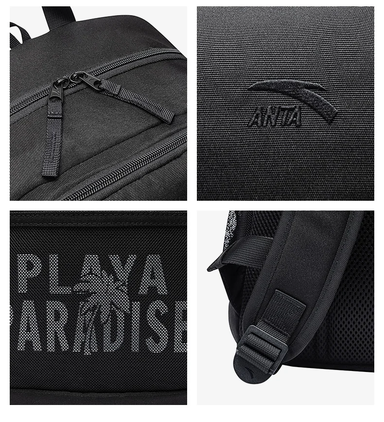 ANTA Black Large Capacity Multi-Pocket Backpack with Laptop Compartment  | Best Price UAE