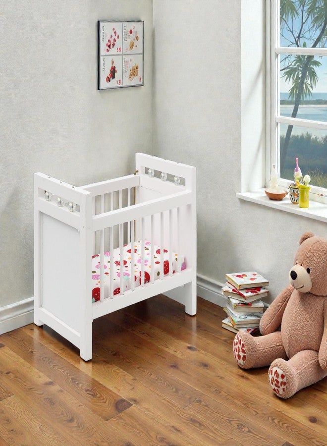 KH866 1/12 Scale Miniature Crib Wooden Bed – Figurine Display Furniture, Decorative Scene Prop - Image 5