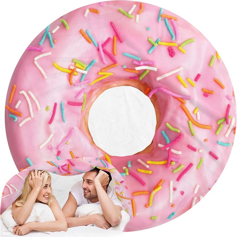 Abaysto Donuts Blanket for Girls Cute Pink Donuts Throw Blanket Novelty Realistic Food Blankets for Couch, Sofa for Kids Child Donuts Gifts 120CM - Image 1