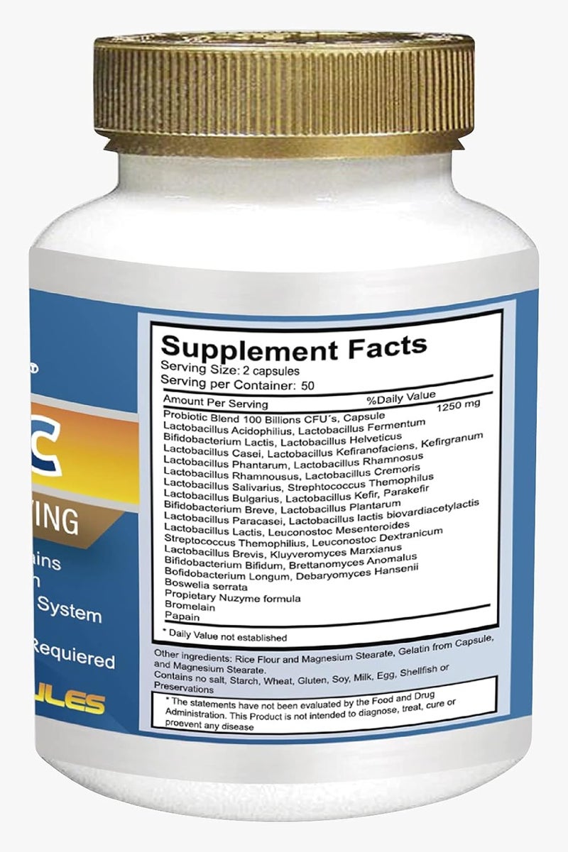 Vitamisan Probiotics for Women Probiotics for Men and Adults Natural Shelf Stable Probiotic Probiotic Supplement with Organic Prebiotic Acidophilus Probiotic 100 caps - Image 4