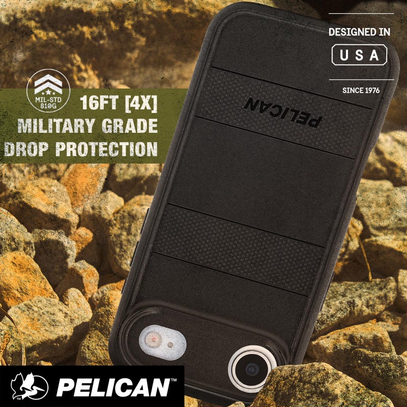 Pelican Protector iPhone Air Case [Compatible with MagSafe] Rugged Magnetic Phone Case with 16ft Military-Grade Drop Protection - Heavy Duty Phone Cover for iPhone Air - Black - Image 3
