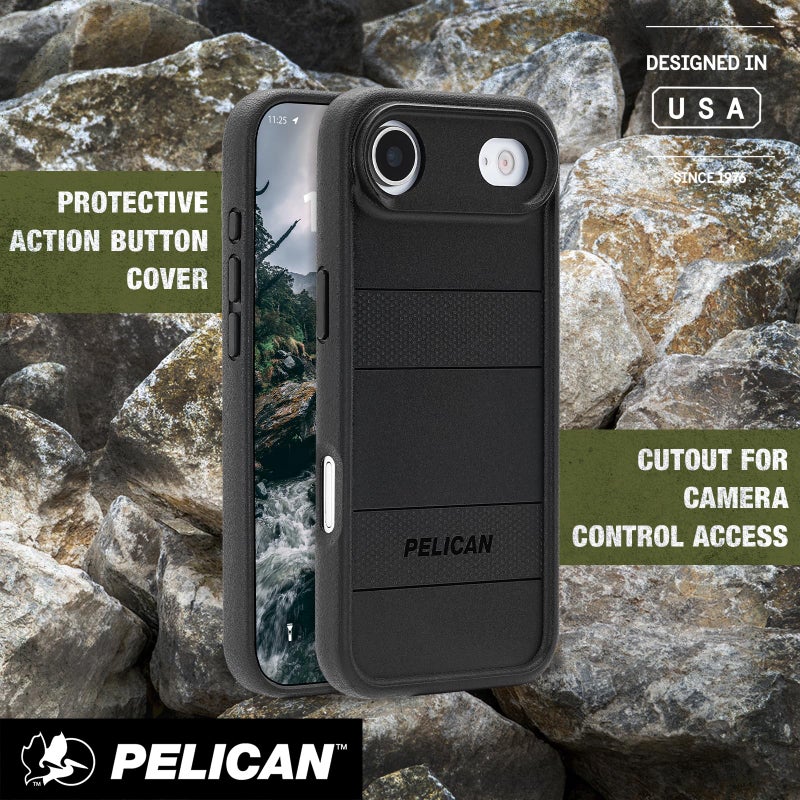 Pelican Protector iPhone Air Case [Compatible with MagSafe] Rugged Magnetic Phone Case with 16ft Military-Grade Drop Protection - Heavy Duty Phone Cover for iPhone Air - Black - Image 5