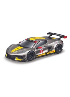 Bburago Bburago Chevrolet Corvette C8.R 2020 Die-cast Car (1:43, Silver/Yellow)  - Image 2