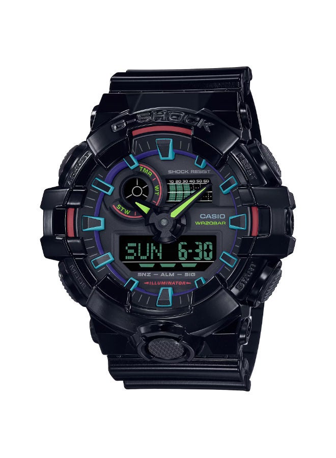 CASIO Resin Digital Watch GA-700RGB-1ADR - Image 1