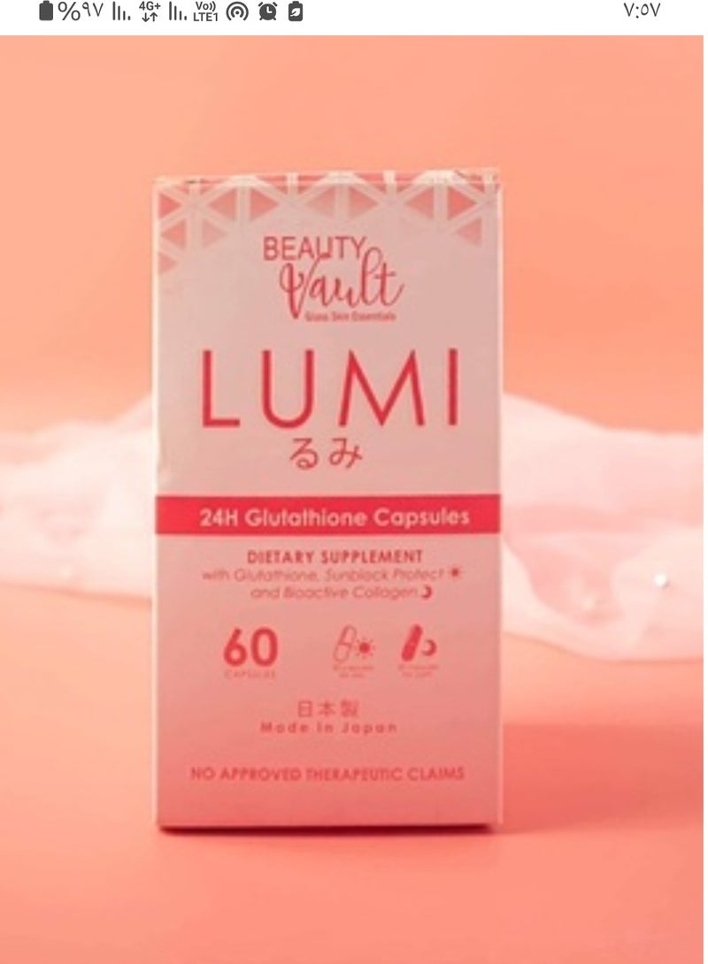 Lumi BEAUTY VAULT LUMI GLUTA CAPSULE60CAPS - Image 1