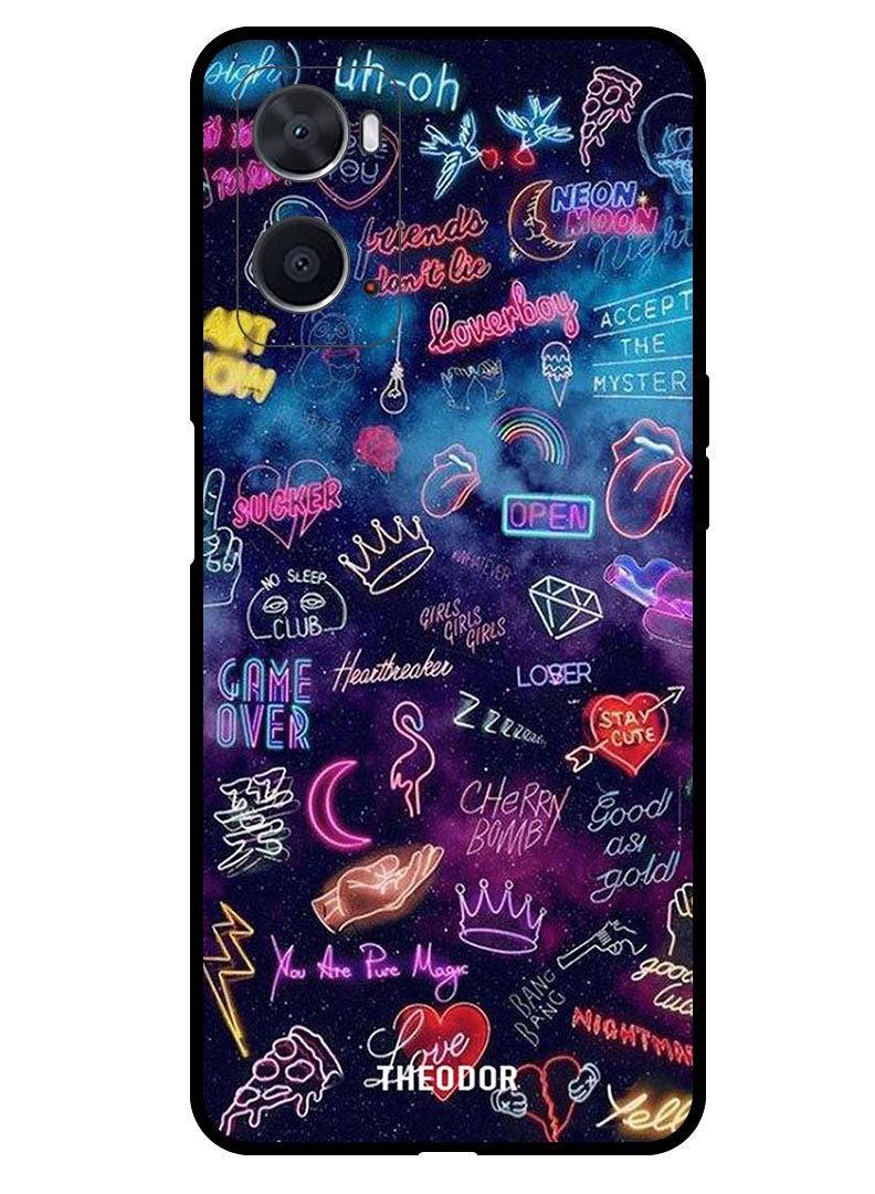 Theodor Protective Case Cover For OPPO A76  Lights Doodle - Image 1