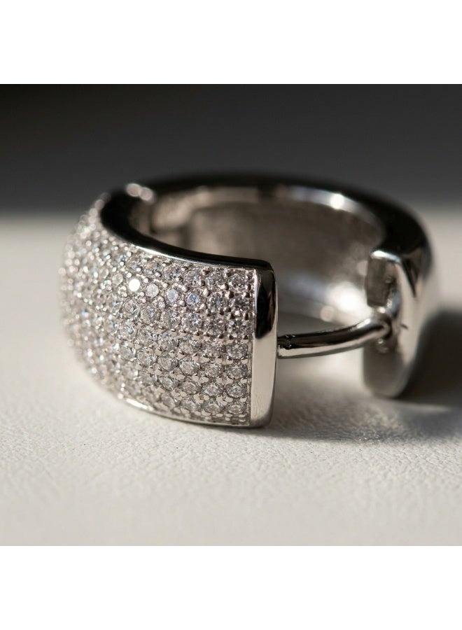Minorisa Aurora Zircon Huggie Hoops - Image 1