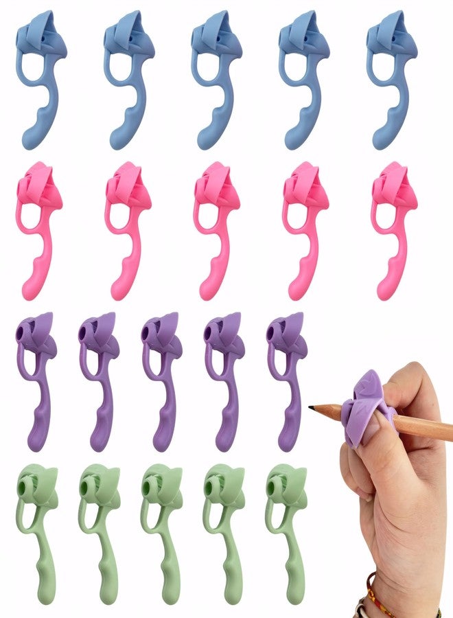 braxan 20Pcs Pencil Grips for Kids Handwriting,Pencil Grips for Toddlers, Adults, Preschooler, Special Education Supplies - Improve Handwriting Skills with Comfortable and Adjustable - Image 1