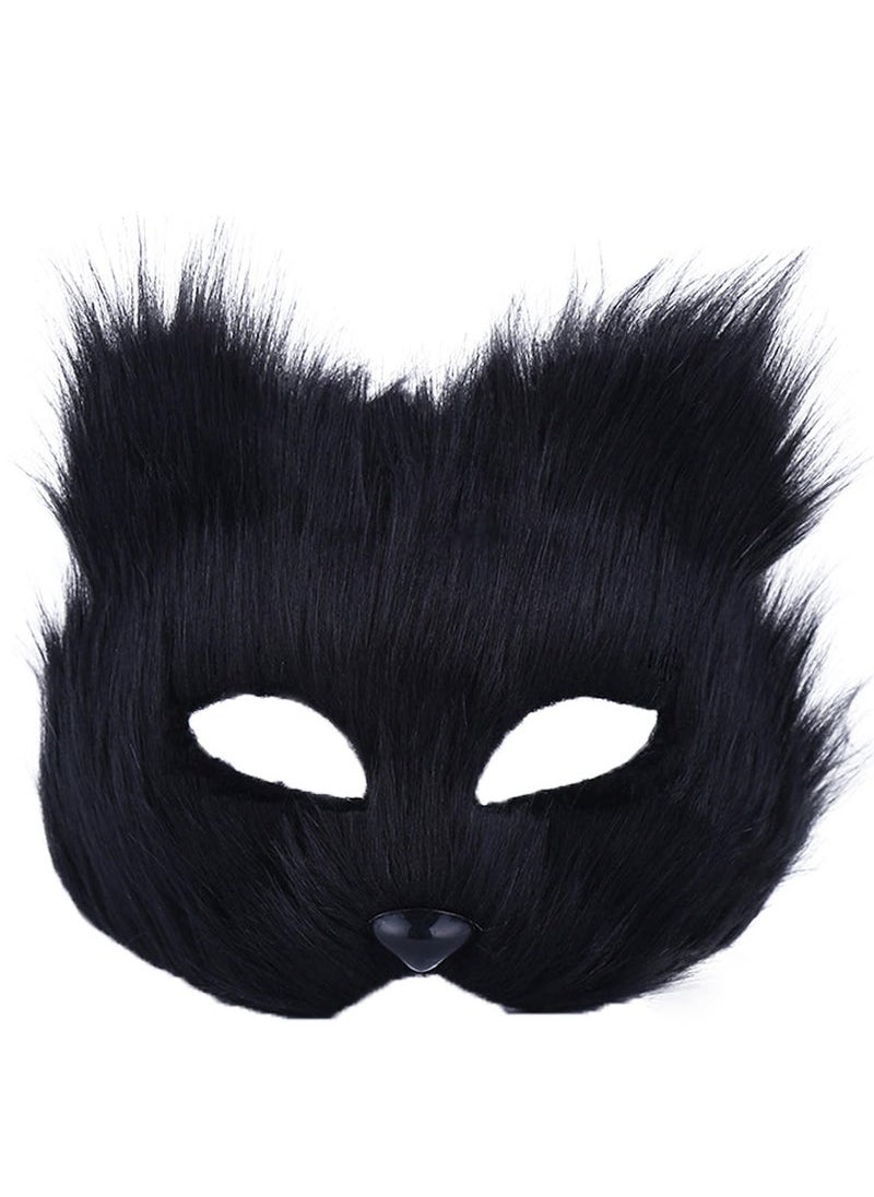 Mask and Tail Set for Girls Cat Cosplay Fox Wolf  - Image 3
