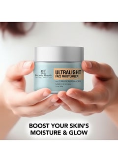 Botanic Hearth Ultra Light Face Moisturizer With Hyaluronic Acid Oil Free 72H Facial Moisturization For All Skin Types Non Comedogenic Lightweight Non Greasy & Quick Absorbing 3.5 Oz  - Image 3