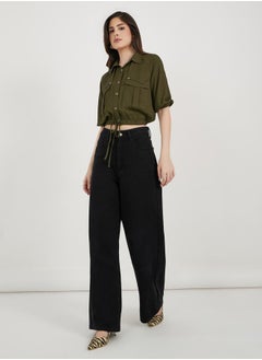 Solid Balloon Sleeve Crop Shirt with Pockets and Drawstring Detail - pzsku/ZC62CFB5CC106A0E76ACFZ/45/_/1739732008/e69ca637-b062-435b-b368-4cb896fd9d55