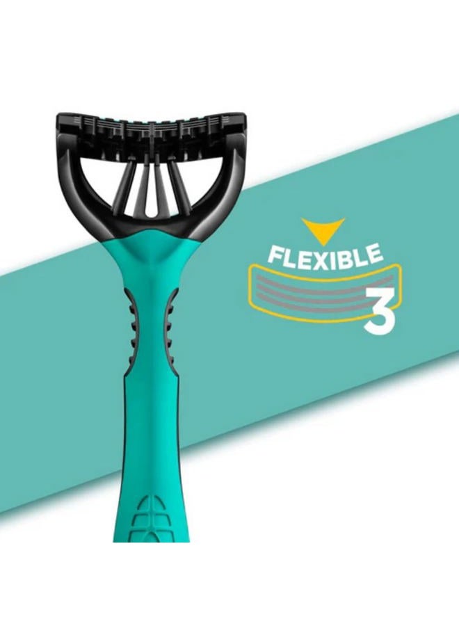 Wilkinson Sword اكستريم 3 شفرات حساسة للاستخدام مرة واحدة، عبوة من 3، بالإضافة إلى 1 مجاناً - Image 2