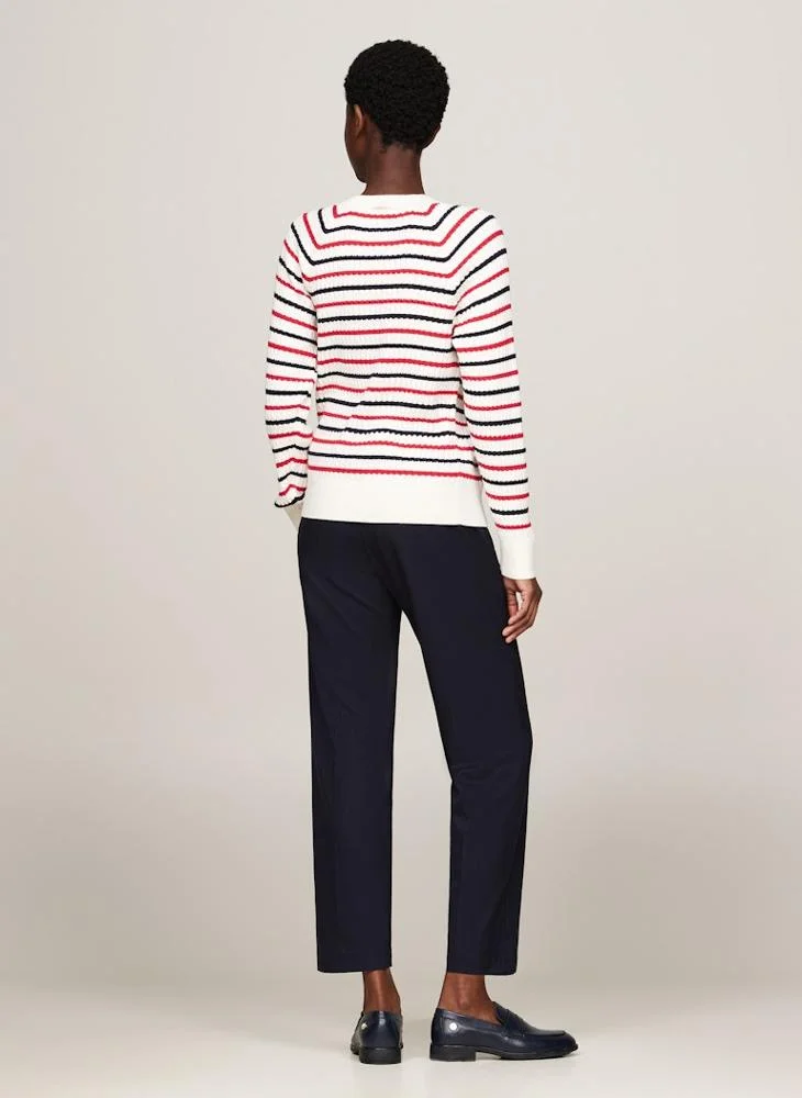 TOMMY HILFIGER Crew Neck Striped Sweater