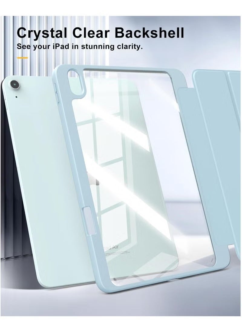 ميجوفاست حافظة لجهاز iPad Air 11 بوصة (M3/M2-2025/2024) مع حامل قلم، حافظة لجهاز iPad Air الجيل الخامس/الرابع (2022/2020) 10.9 بوصة، غطاء حماية رفيع بظهر شفاف، خاصية الإيقاظ/السكون التلقائي  - Image 5