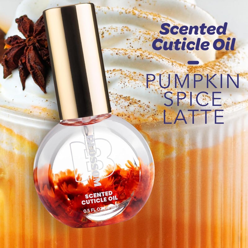 Blossom Cuticle Oil for Nails, Hydrating, Moisturizing, Gourmand Scented Nail Oil Cuticle Care, Infused with Real Flowers, Made in USA, 0.5 fl. oz, Pumpkin Spice Latte - Image 2