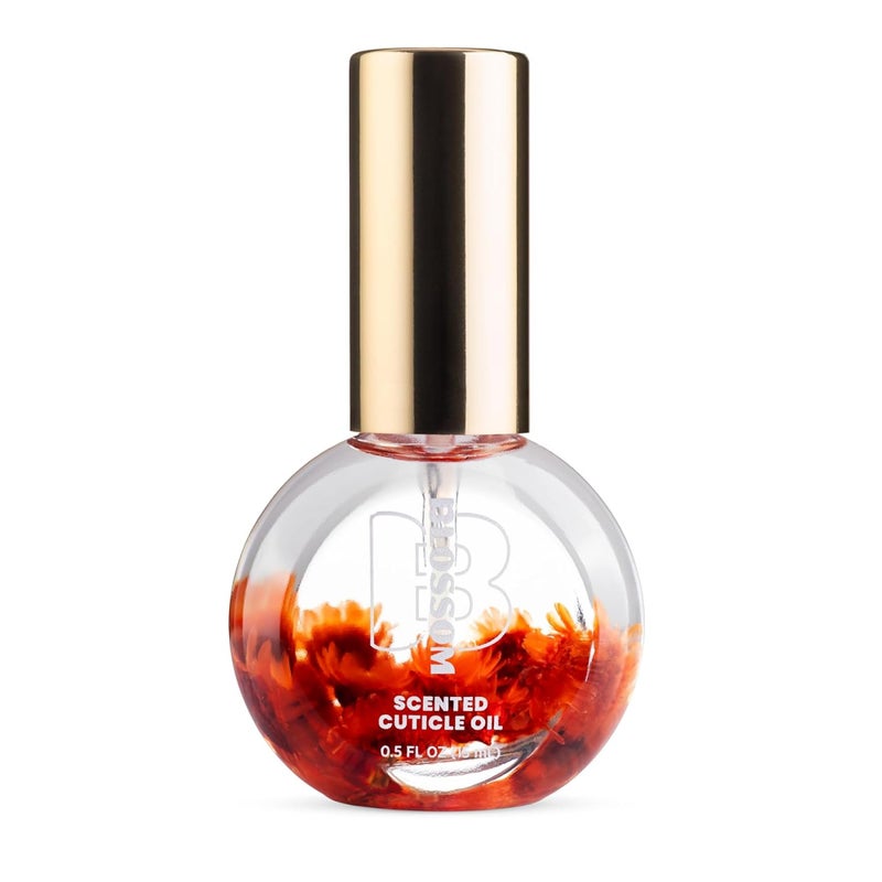 Blossom Cuticle Oil for Nails, Hydrating, Moisturizing, Gourmand Scented Nail Oil Cuticle Care, Infused with Real Flowers, Made in USA, 0.5 fl. oz, Pumpkin Spice Latte - Image 1