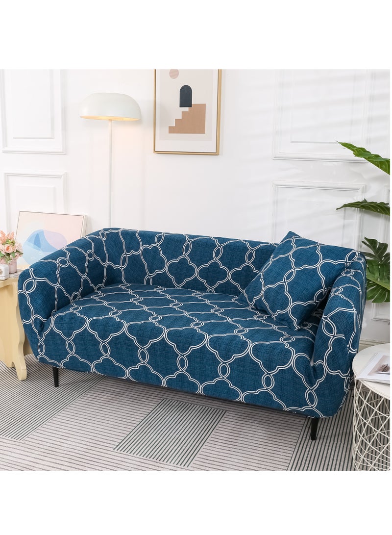 DUNISO غطاء أريكة، غطاء واقي مطبوع قابل للتمدد، غطاء أثاث مضاد للانزلاق، مقاوم للتلوث والتآكل، مناسب لجميع الفصول، مناسب لأرائك ذات الثلاث مقاعد، 190 إلى 230 سم - Image 5