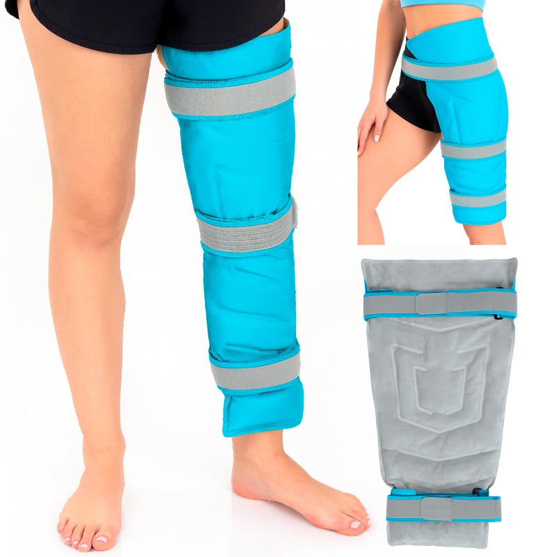 Arctic Flex Full Leg Ice Pack Wrap (Hot & Cold Therapy) - Large, Reusable Gel Ice Pack for Injuries & Swelling - ICY Sleeve for Leg Pain Relief - Cold/Hot Wrap for Thigh, HIPS, Knee, Shins & Back - Image 1
