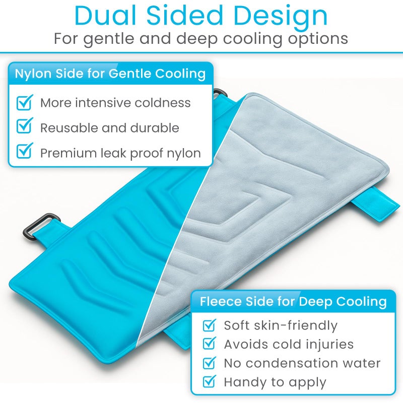 Arctic Flex Full Leg Ice Pack Wrap (Hot & Cold Therapy) - Large, Reusable Gel Ice Pack for Injuries & Swelling - ICY Sleeve for Leg Pain Relief - Cold/Hot Wrap for Thigh, HIPS, Knee, Shins & Back - Image 3
